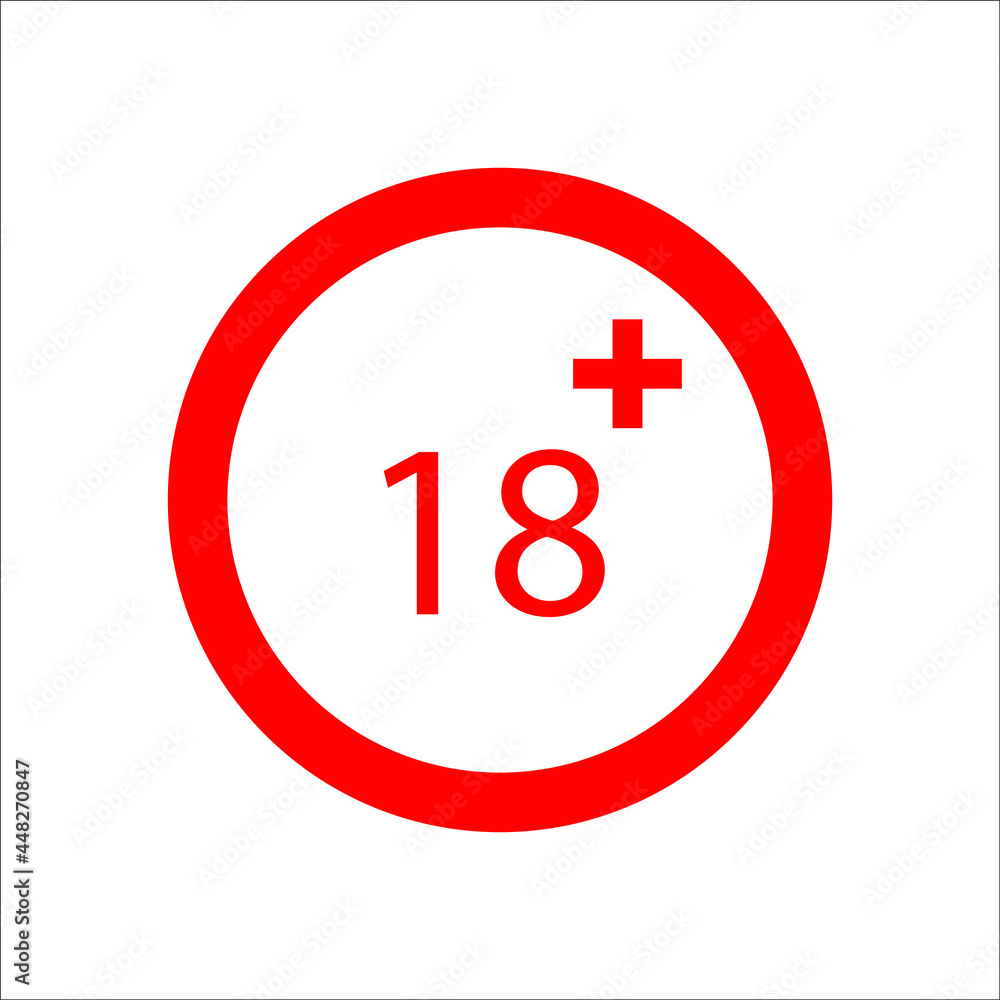 Under 18 years Sign Mark icons symbol vector elements for infographic web Under 18 years Sign Mark icons symbol vector elements for infographic web