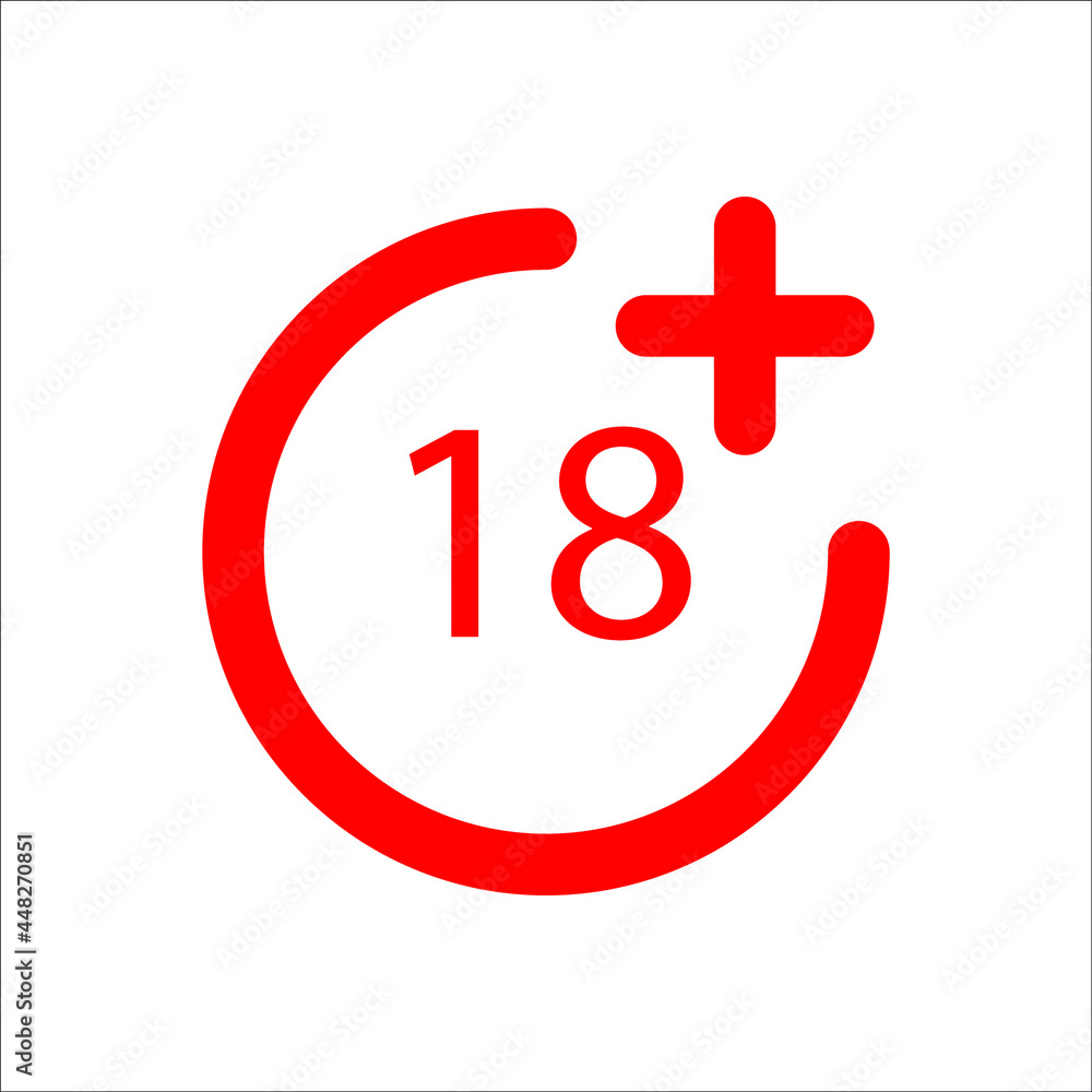 Under 18 years Sign Mark icons symbol vector elements for infographic web Under 18 years Sign Mark icons symbol vector elements for infographic web