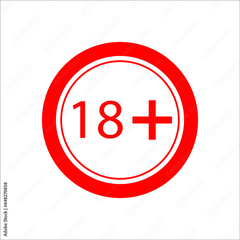 Under 18 years Sign Mark icons symbol vector elements for infographic web Under 18 years Sign Mark icons symbol vector elements for infographic web