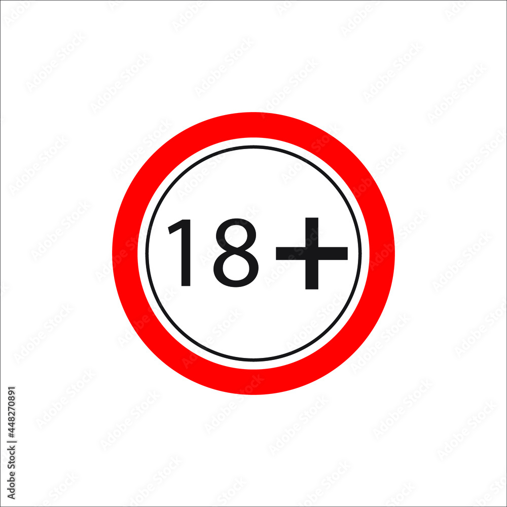 Under 18 years Sign Mark icons symbol vector elements for infographic web Under 18 years Sign Mark icons symbol vector elements for infographic web