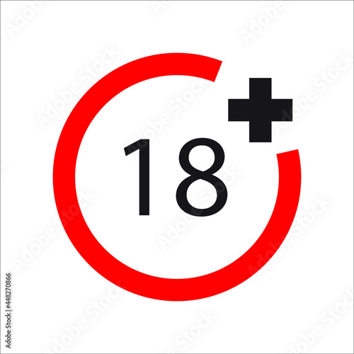 Under 18 years Sign Mark  icons symbol vector elements for infographic web