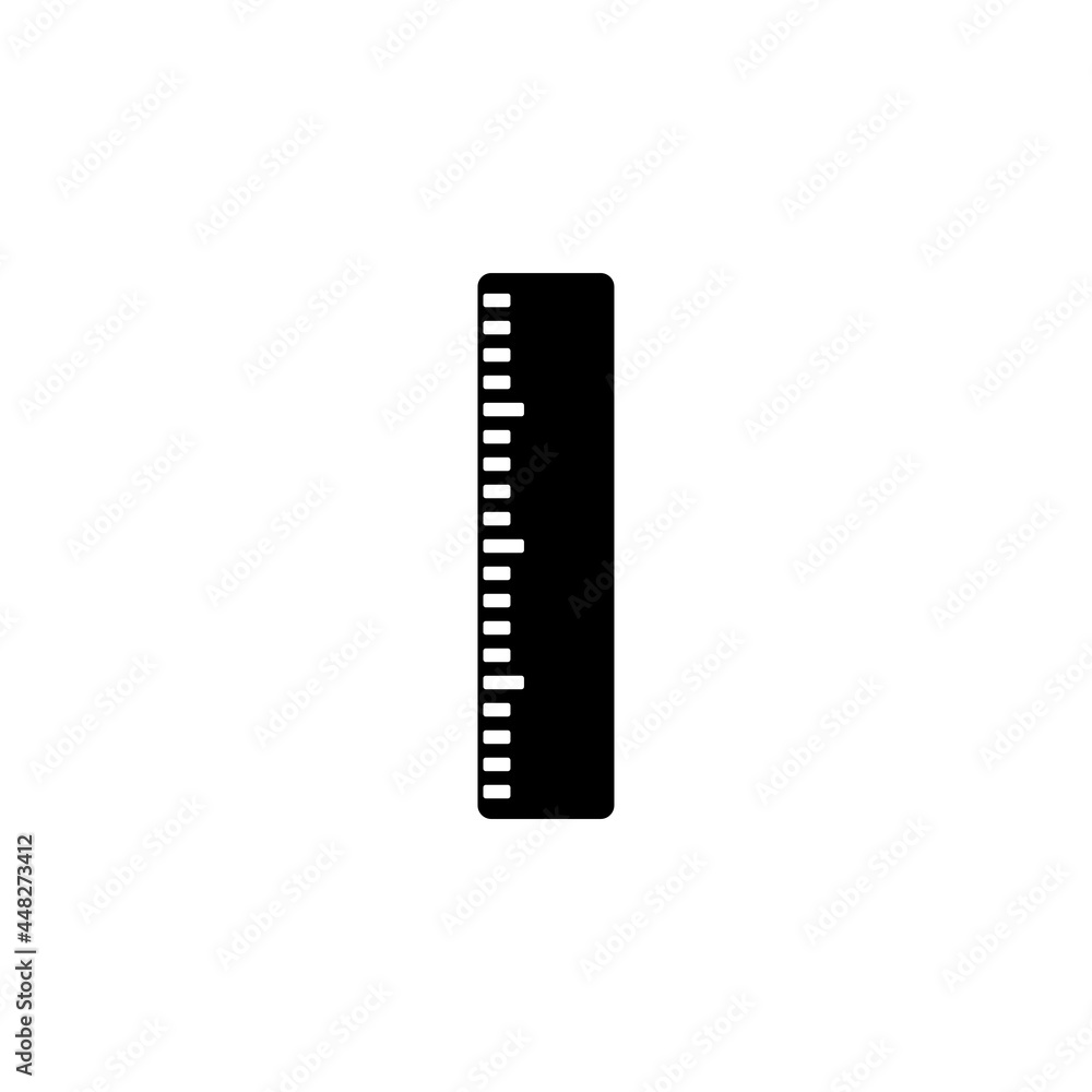 ruler icon, school vector, instrument illustration