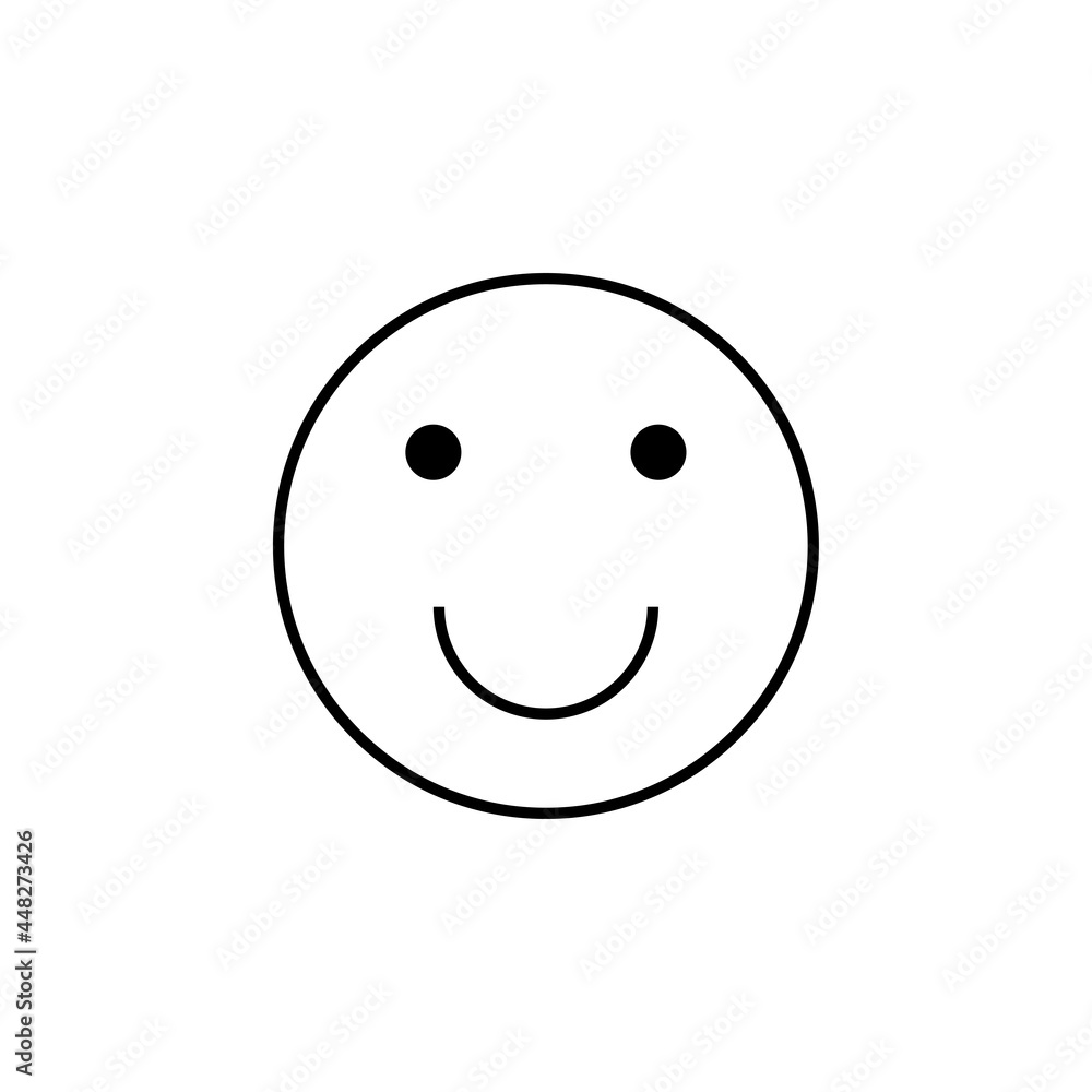 Fototapeta premium smile icon, happy vector, fun illustration