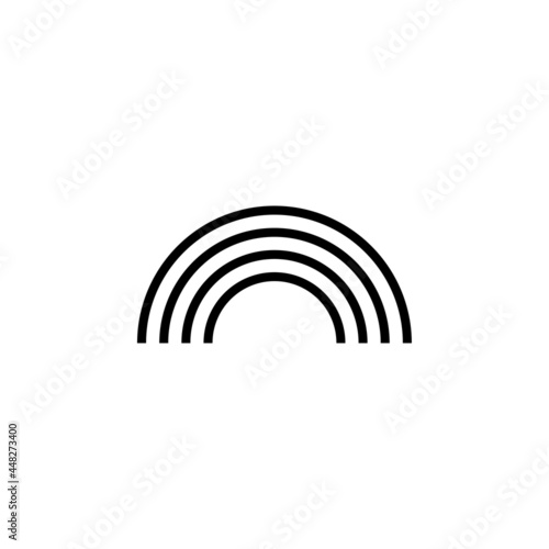 rainbow icon, sky vector, cloud illustration