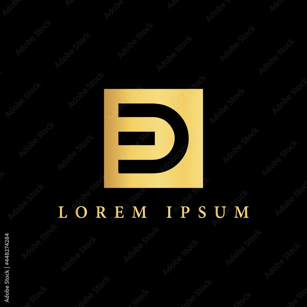 simple alphabet logo monogram design golden concept with square combination simple alphabet logo monogram design golden concept with square combination