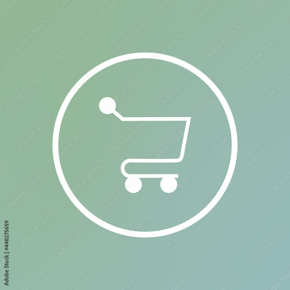 Basket vector icon, Shopping Sign isolated on white background. Online shop or e-shop concept. Flat design style Basket vector icon, Shopping Sign isolated on white background. Online shop or e-shop concept. Flat design style