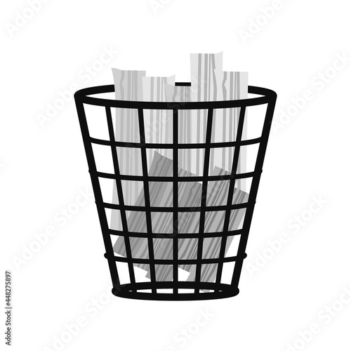 office bin with paper