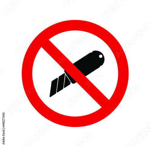 knife icon on white background