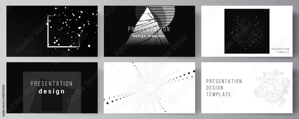 Vector layout of the presentation slides design templates for ...