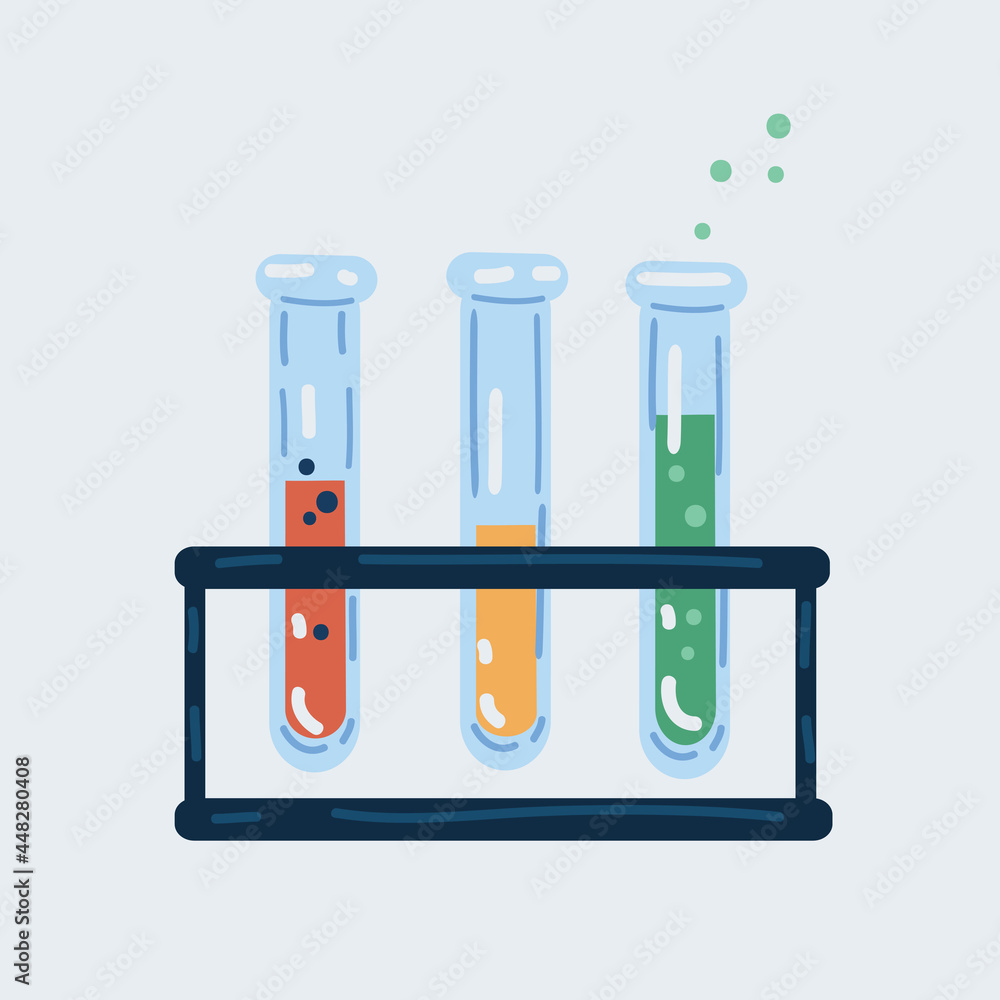 Vector illustration of Three test tubes on a white background Vector illustration of Three test tubes on a white background