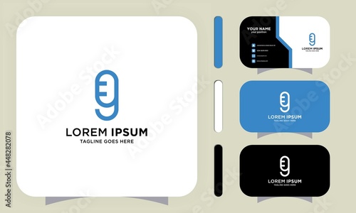 Elegant modern logo of letter G as podcasting logo for music or radio or card.