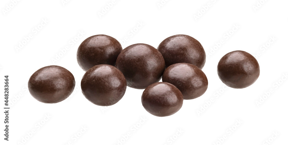 Chocolate balls isolated on white background Chocolate balls isolated on white background