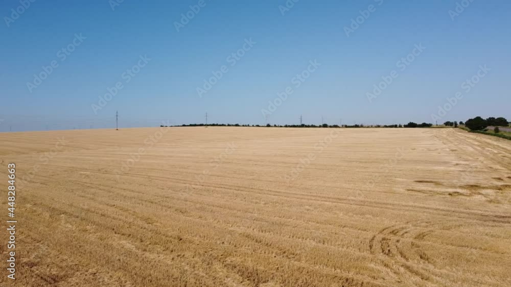 Aerial drone view of a flying over the rural agricultural landscape. Aerial drone view of a flying over the rural agricultural landscape.