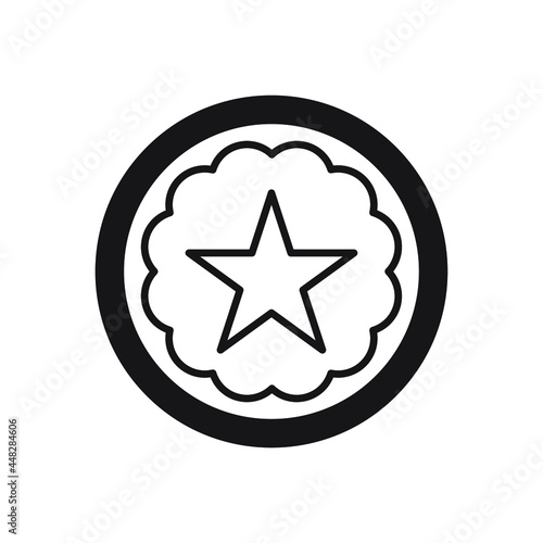 Stars in circle icons symbol vector elements for infographic web