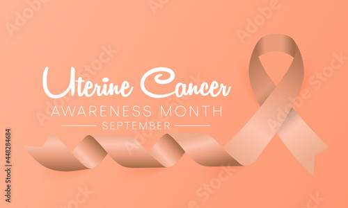 Uterine Cancer awareness month is observed every year in September, it is a type of cancer that begins in the uterus. Vector illustration