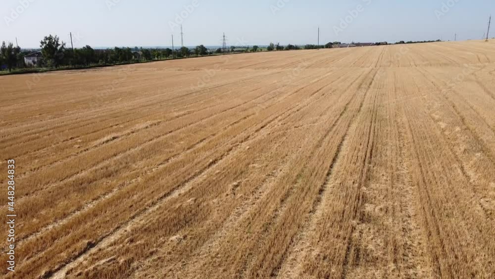 Aerial drone view of a flying over the rural agricultural landscape. Aerial drone view of a flying over the rural agricultural landscape.