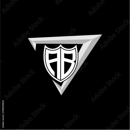 initial letter A B shield shape with triangular decoration Free Download initial letter A B shield shape with triangular decoration - GFXLoad