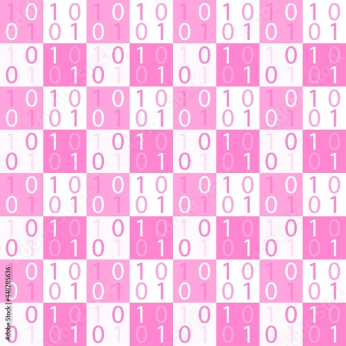 Chessboard and numbers pattern background. Seamless pattern. Abstract background. Vector pattern background.