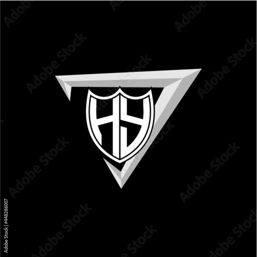 initial letter H Y shield shape with triangular decoration Free Download initial letter H Y shield shape with triangular decoration - GFXLoad