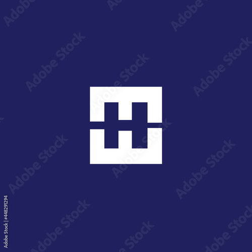 letters eh and he logo design vector template