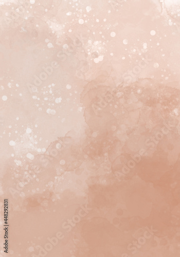 Abstract champagne pink watercolor background. Watercolor background for invitations, cards, posters. Texture, abstract background, color splashing
