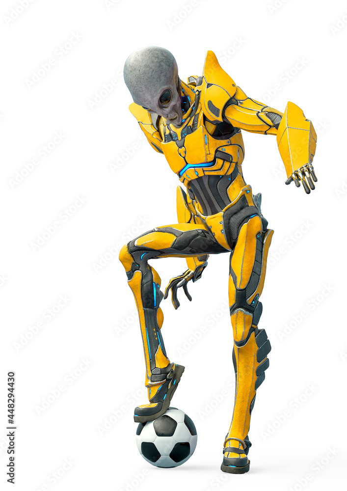 mega alien is stepping on the ball mega alien is stepping on the ball