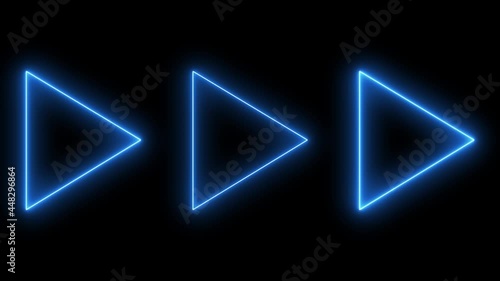Wallpaper Mural triangles shapes - neon lights - triangular groups flashing. Endless loop. different colors 4K Torontodigital.ca