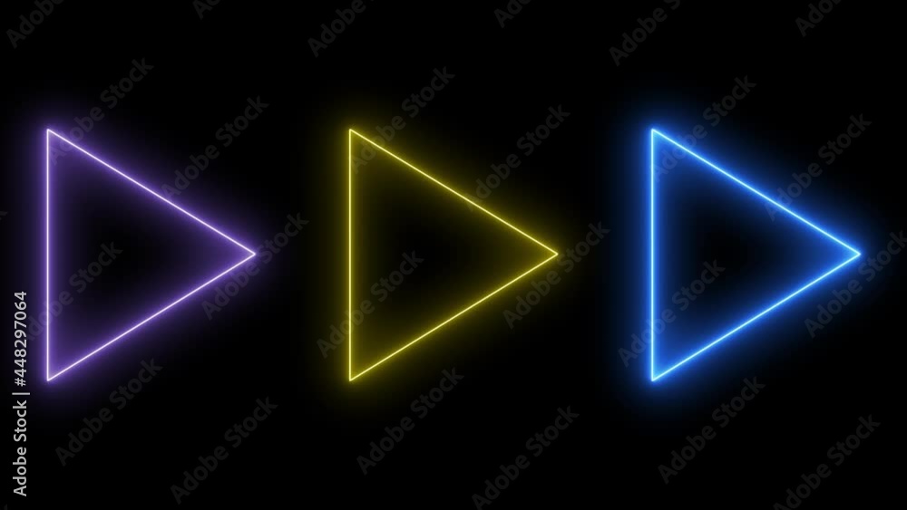 triangles shapes - neon lights - triangular groups flashing. Endless loop. different colors 4K triangles shapes - neon lights - triangular groups flashing. Endless loop. different colors 4K