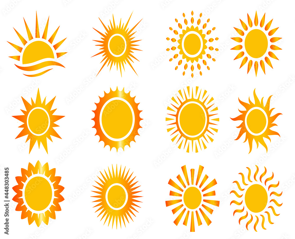 sun icons set sun icons set