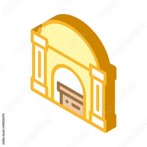 funeral crypt isometric icon vector. funeral crypt sign. isolated symbol illustration