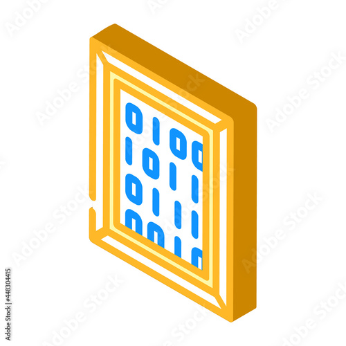 digital picture isometric icon vector. digital picture sign. isolated symbol illustration