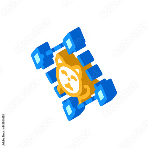 game about digital collectible cats in nft form isometric icon vector. game about digital collectible cats in nft form sign. isolated symbol illustration