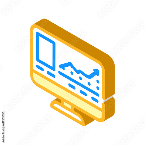 virtual auction isometric icon vector. virtual auction sign. isolated symbol illustration