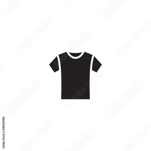 Simple Flat T Shirt Icon Illustration Design, Silhouette T Shirt Symbol Template Vector