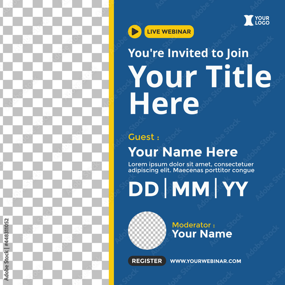 Webinar Poster Design for Social Media. Good for Promotion Your Webinar Webinar Poster Design for Social Media. Good for Promotion Your Webinar