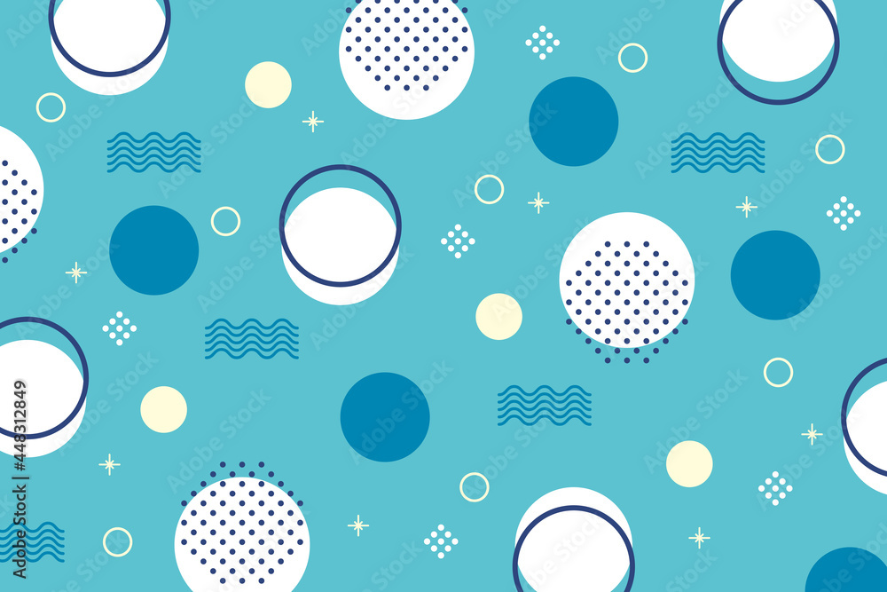 幾何学 背景 円 水色 Stock Vector Adobe Stock