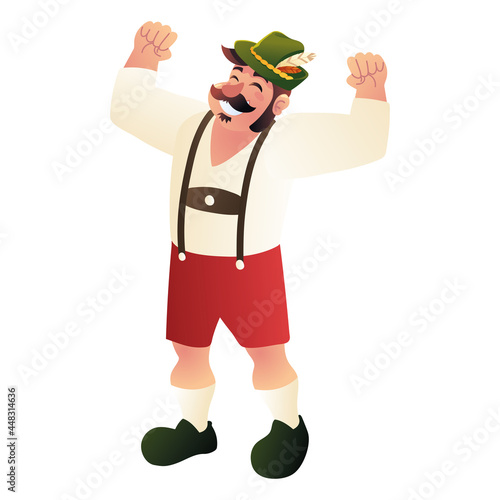 bavarian man in traditional felt hat