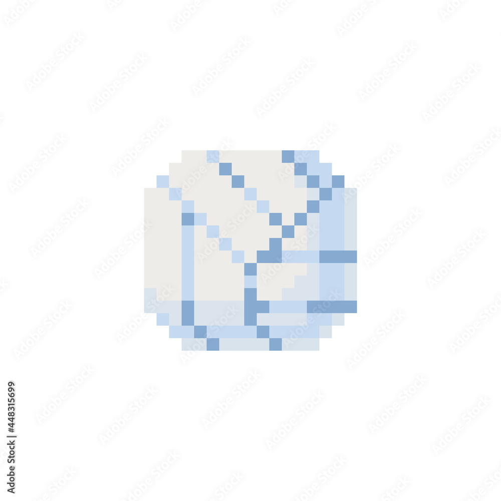 Football sports ball pixel art icon. Design sticker, logo, mobile app. Game assets 8bit sprite. Isolated vector illustration.