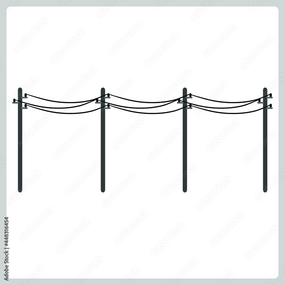 Vector illustration for Poles And Wires EPS10 Vector illustration for Poles And Wires EPS10