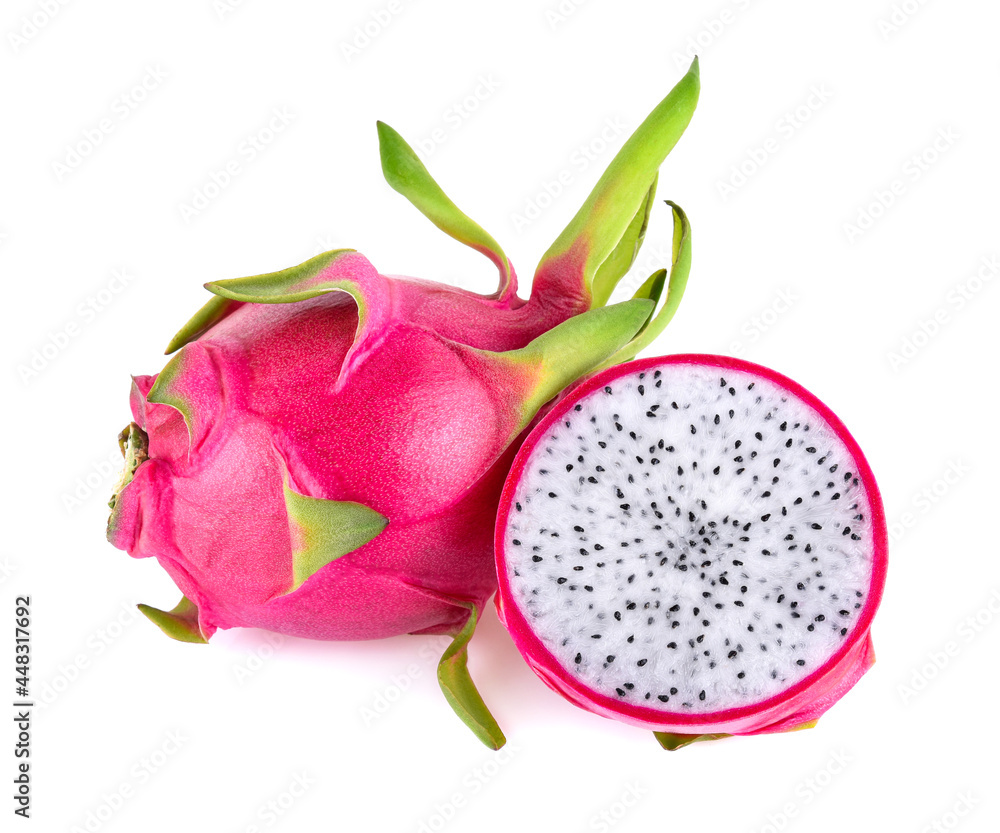 Dragon fruit, Pitaya or Pitahaya isolated on white background Dragon fruit, Pitaya or Pitahaya isolated on white background