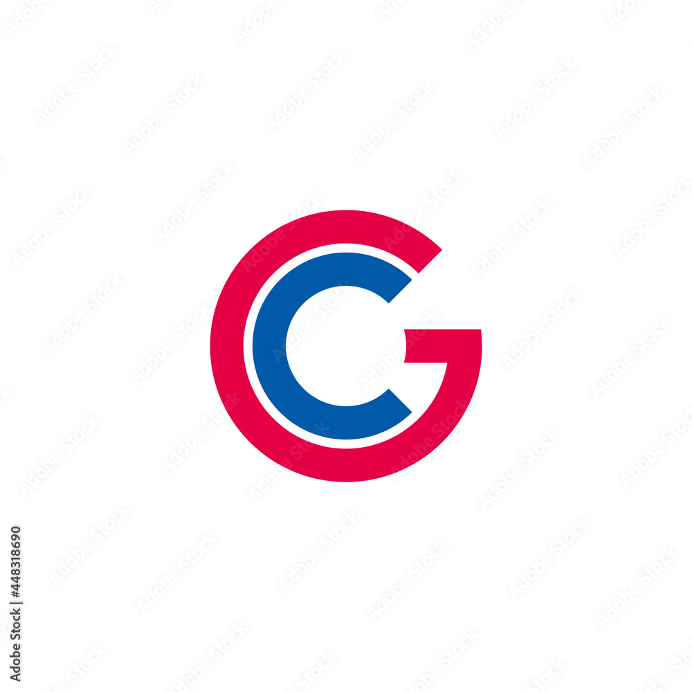 letter cg circle line geometric line logo vector letter cg circle line geometric line logo vector