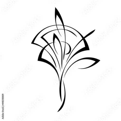 ornament 1890. unique decorative abstract ornament in black lines on a white background