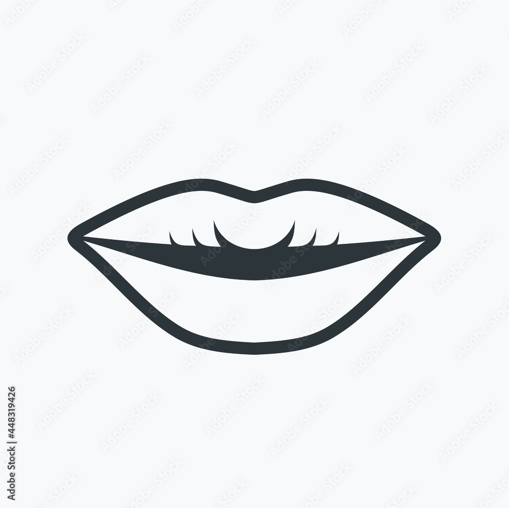 illustration of a mouth, mouth icon, vector art. illustration of a mouth, mouth icon, vector art.