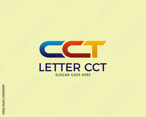 Initial Letter CCT Logo Template Design