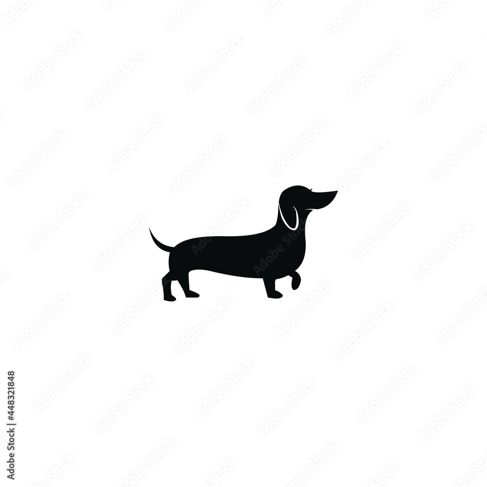 dog logo design concept icon template white background vector illustration