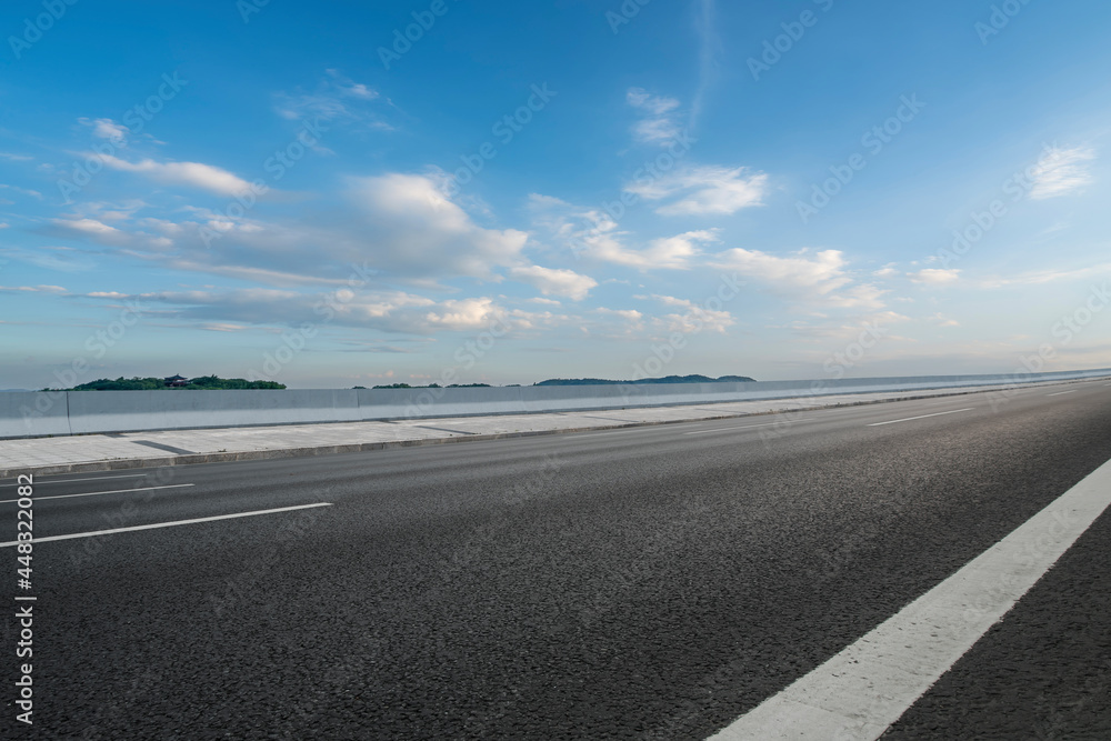 Expressway Skyline and Blue Sky and White Cloud Expressway Skyline and Blue Sky and White Cloud