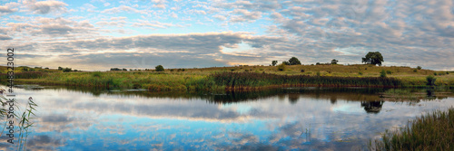 Fototapeta Naklejka Na Ścianę i Meble -  Summer landscape with calm river