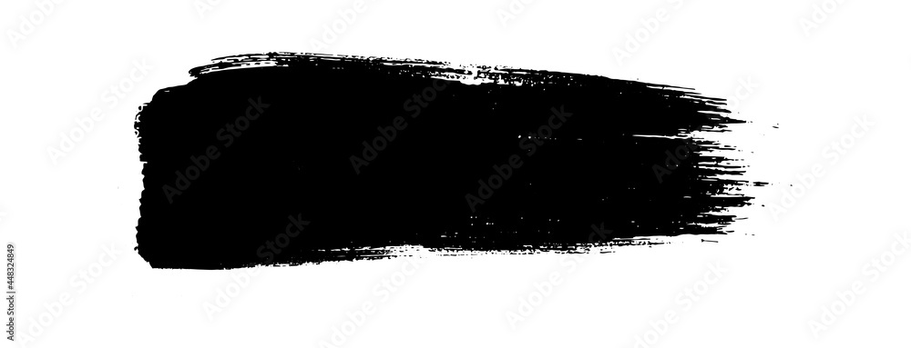 Brush stroke, black paint, ink brush stroke, brush, line or texture. Vector paintbrush set. Grunge design elements. 