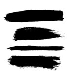 Brush stroke, black paint, ink brush stroke, brush, line or texture. Vector paintbrush set. Grunge design elements. 