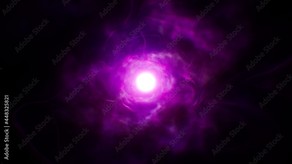 Glowing Purple Energy Spread Out